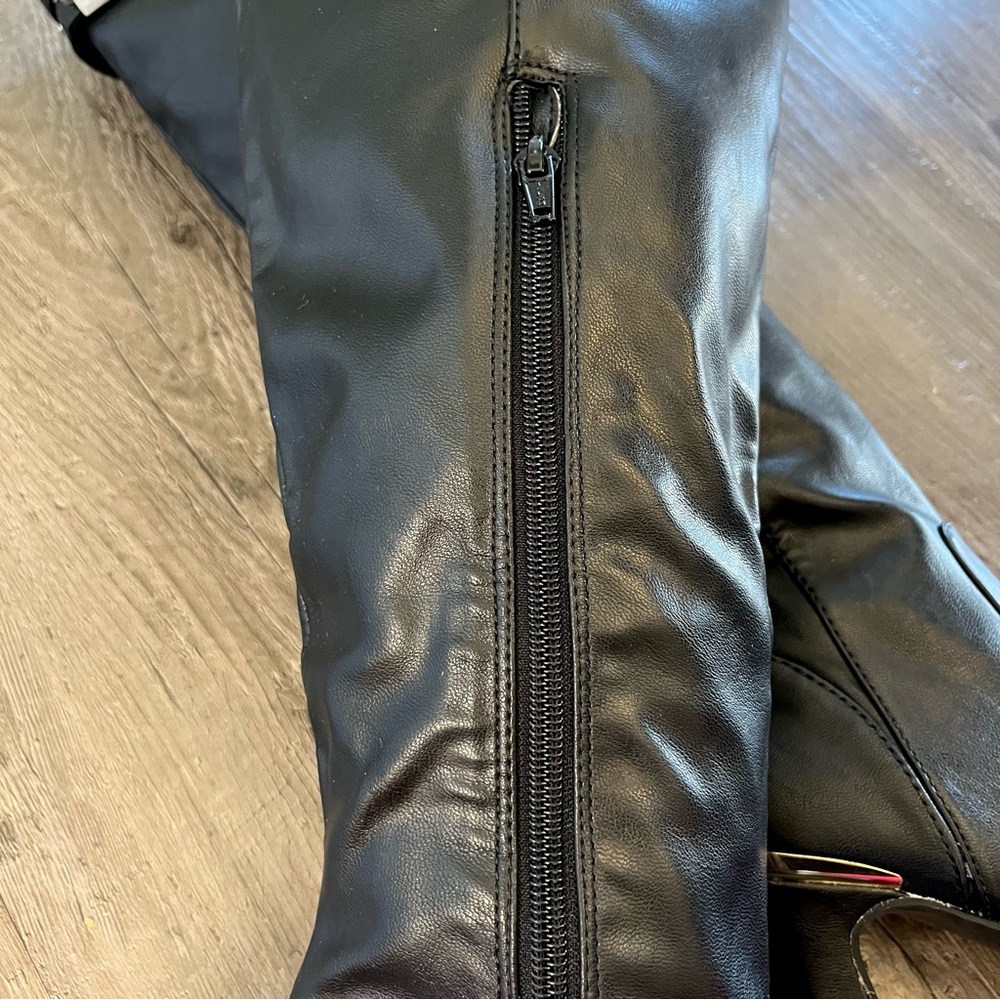 NWT Material Girl MRozie Black Over the Knee Boots - Picture 9 of 16